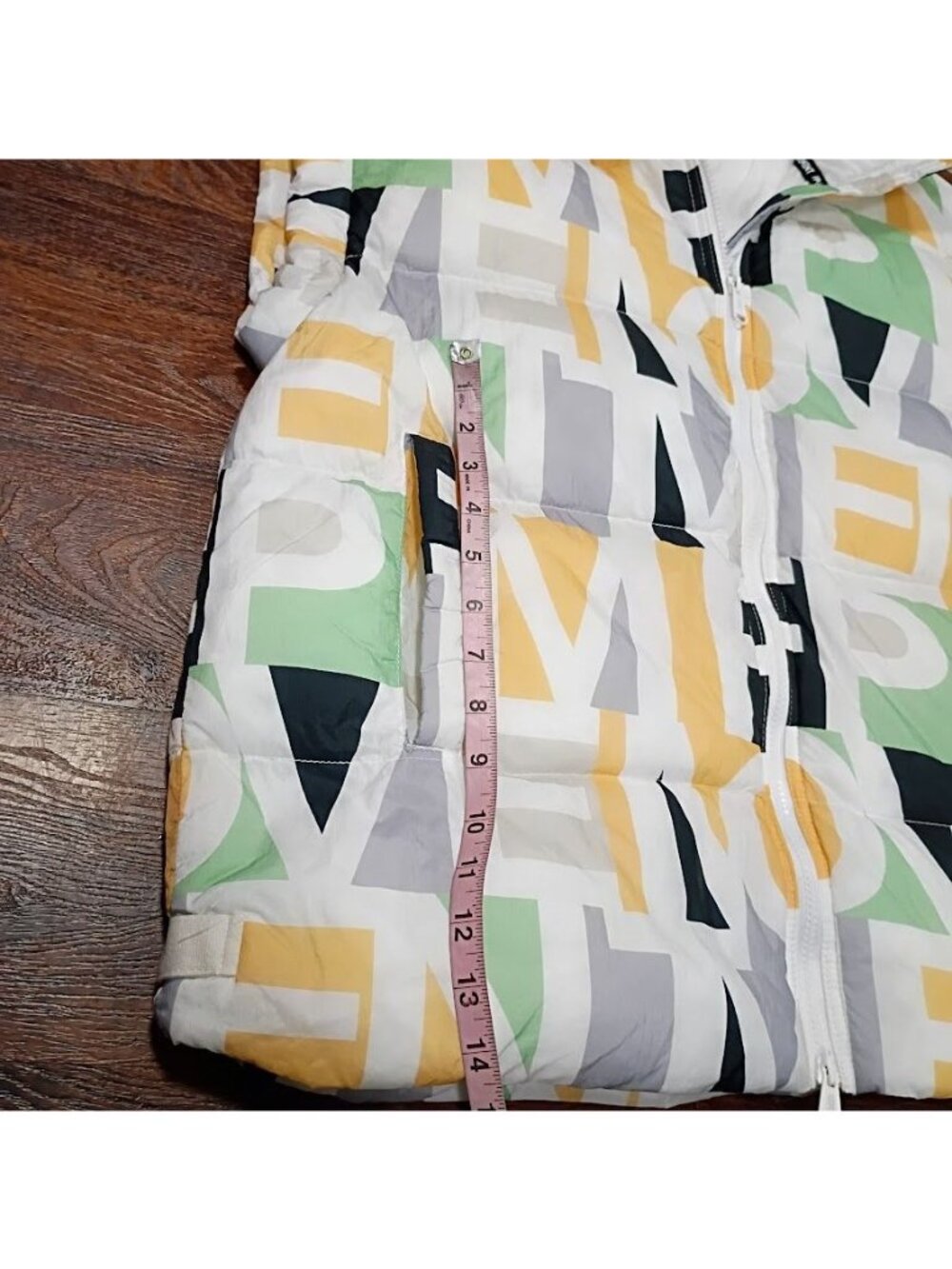 Free People Puffer Vest With Movement Print Size S-XL  - PrimaLoft Insulation - Picture 10 of 13